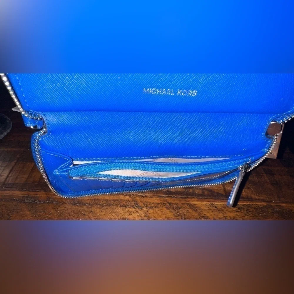 NWOT Michael Kors Royal Blue Leather Wallet